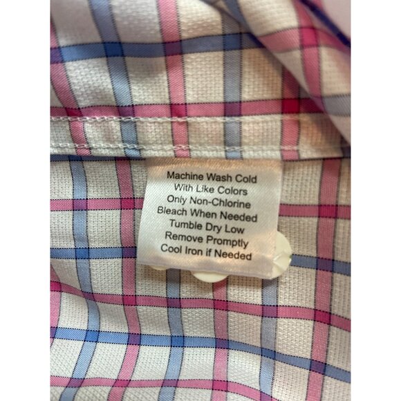 Egara Mens XXL Slim Fit Stretch Non Iron Checkered Shirt  Slim‑Fit Corpcore - Picture 4 of 6